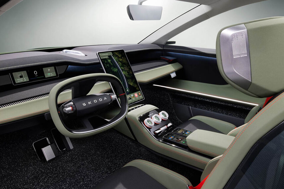 Skoda Vision 7S - stuurwiel