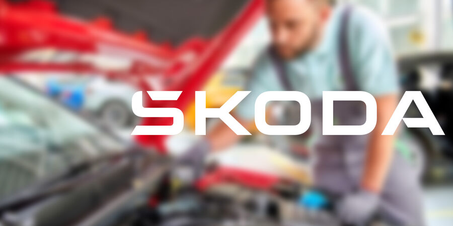 Skoda Onderhoud wordmark