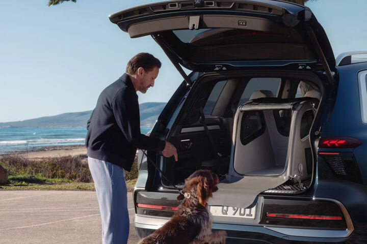 Audi Q9 kofferbak hond