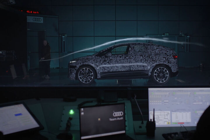 Nieuwe Audi A2 e-tron Teaser Camouflage Windtunnel