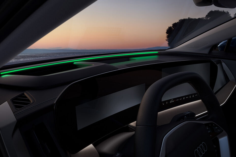 Nieuwe Audi Q4 e-tron interieur verlichting
