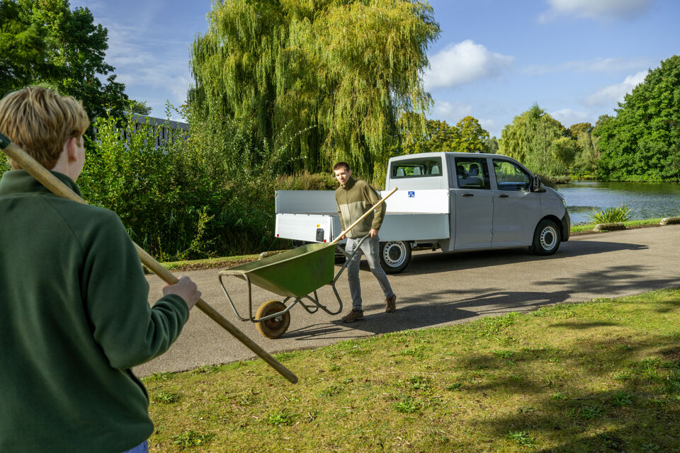 VW e-Transporter pick-up dubbele cabine hovenier