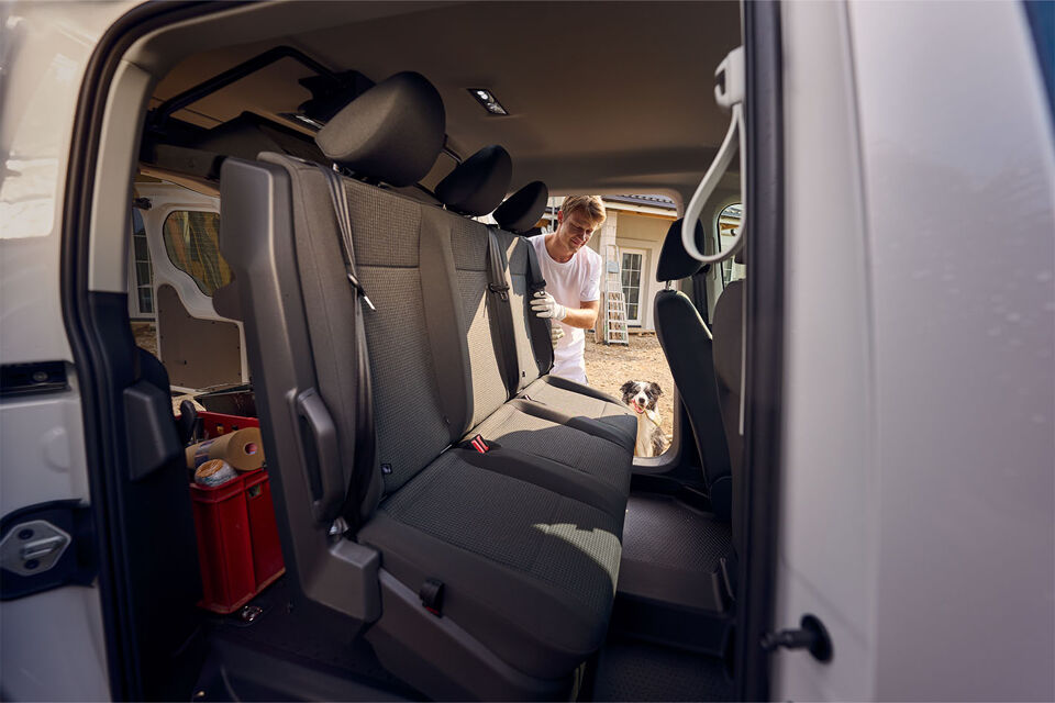 Caddy Cargo Flexible achterbank inklappen