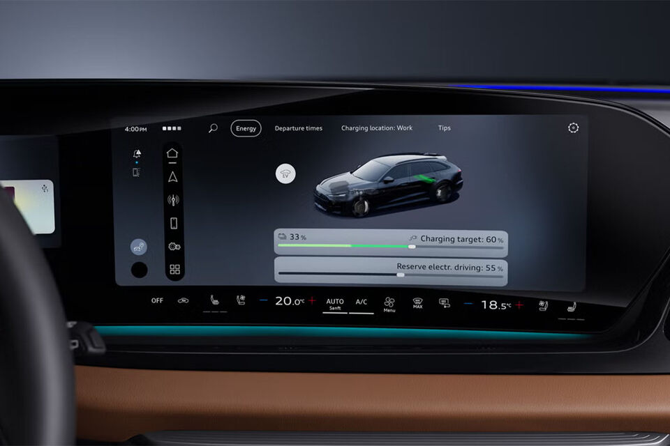 A6 allroad e-hybrid quattro hybride display